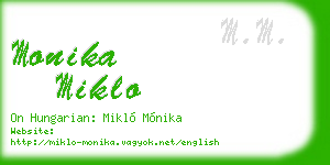 monika miklo business card
